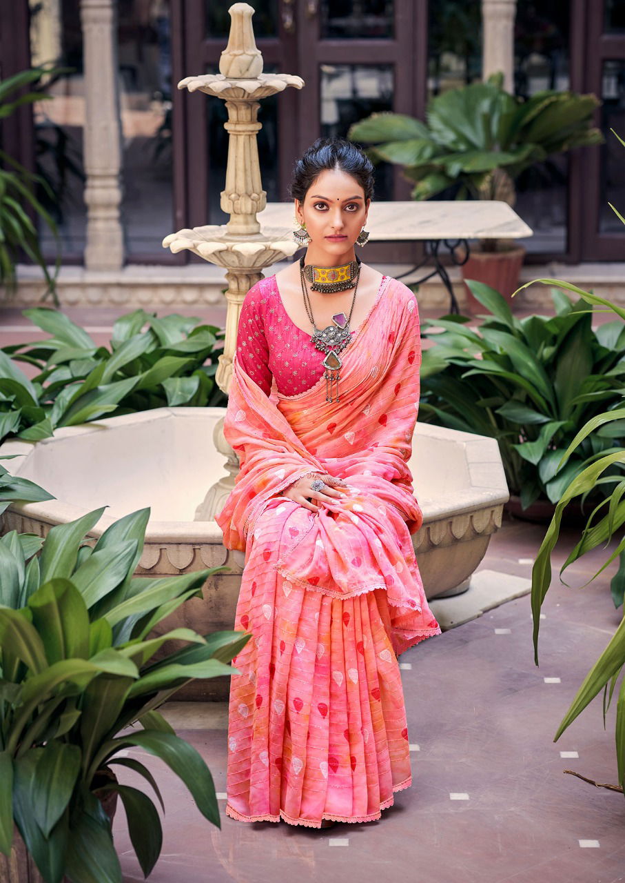 Kashvi Hetvi New Fancy Designer Ethnic Wear Georgette Printed Saree Collection